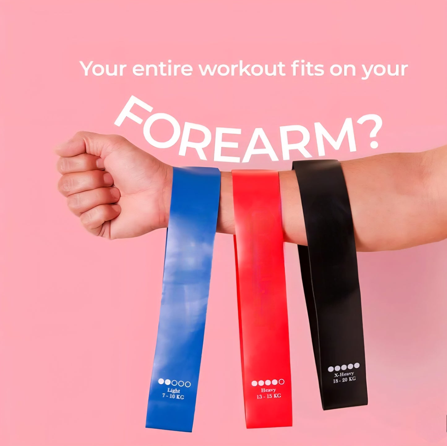 PushMyLimit™ Fitness bands for Strength training, Yoga, Stretching and Targeted muscle training.